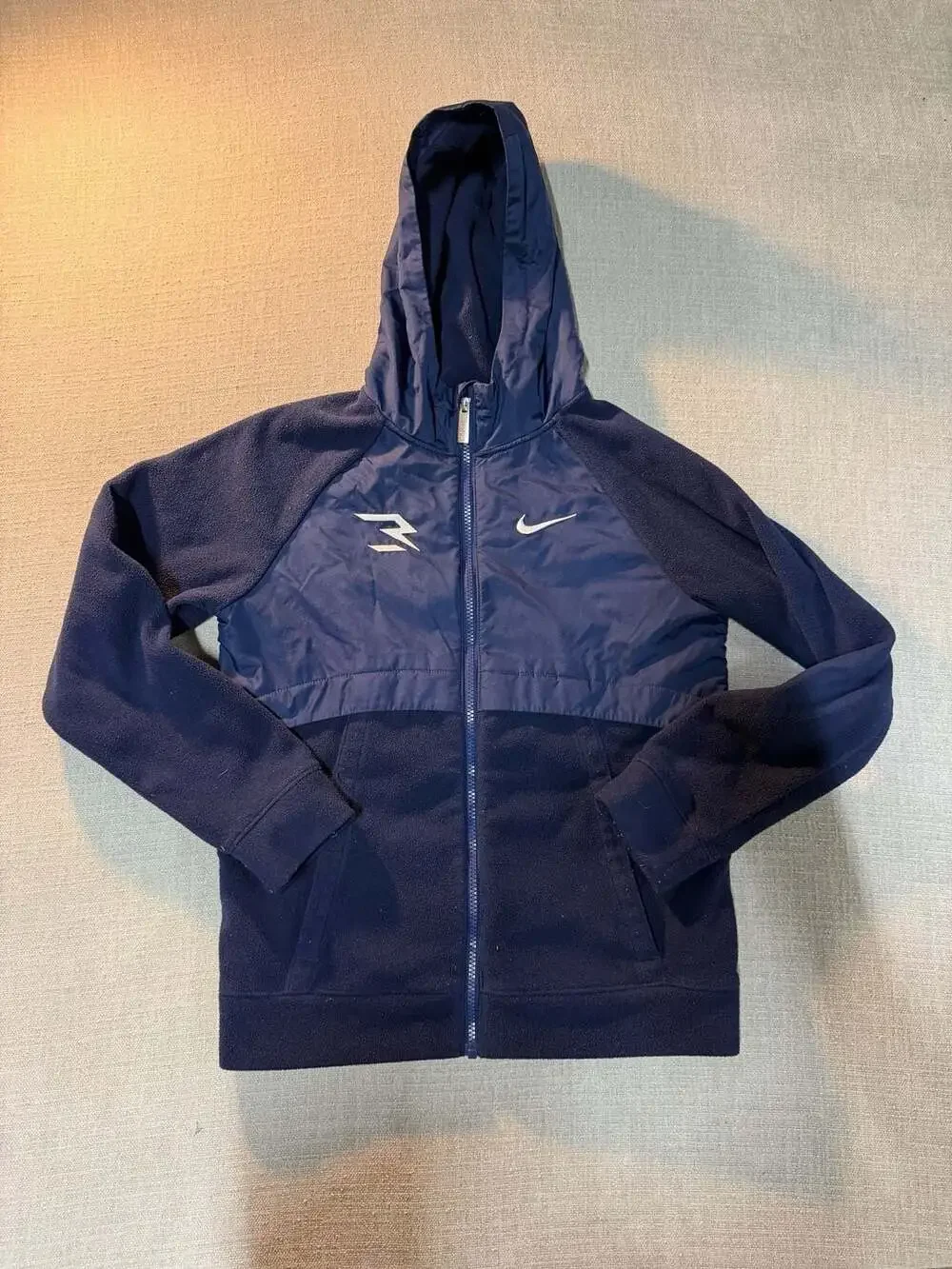 3BRAND by Russell Wilson Nike Arctic Fleece Water Resistant Hooded Jacket Navy B